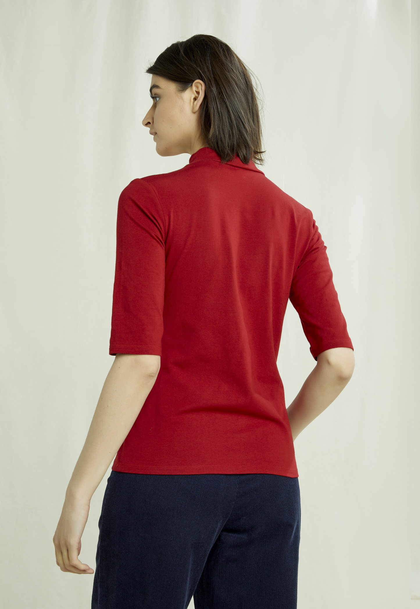 Cecily kilpikonnakauluspaita XS, M punainen