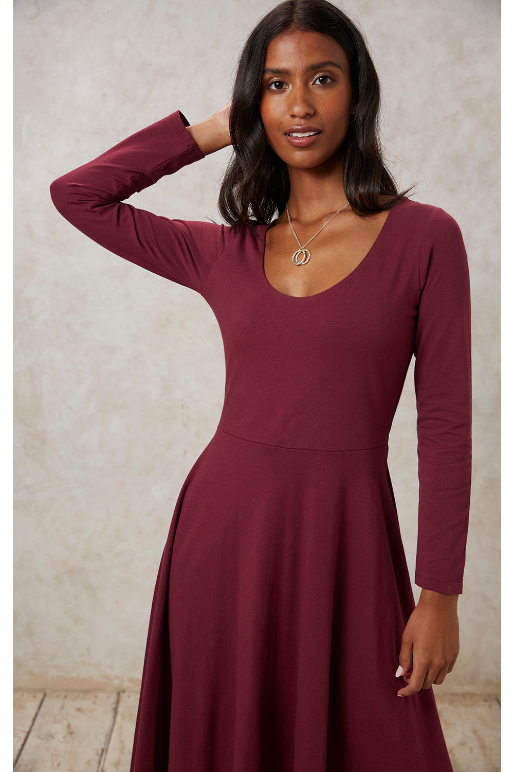 Bianca mekko, XS, L burgundin punainen