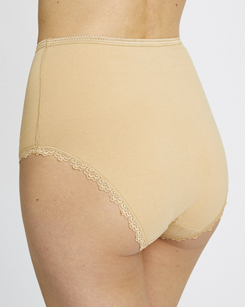 Korkeavyötäröiset alushousut M, XL Beige