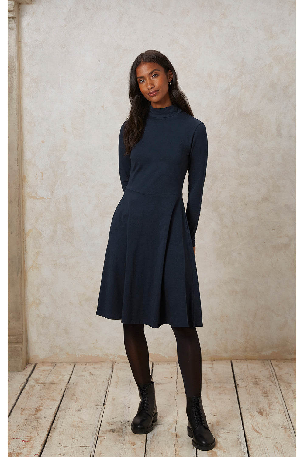 Sophie turtlenek mekko, navy XS