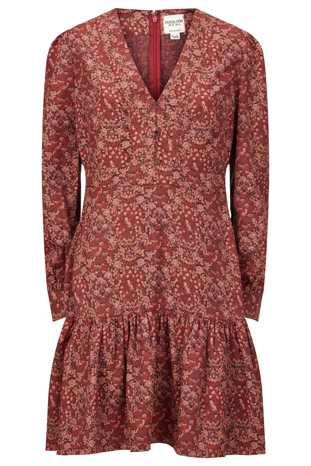 V&A Glendale V-kaula mekko, XS-M punainen