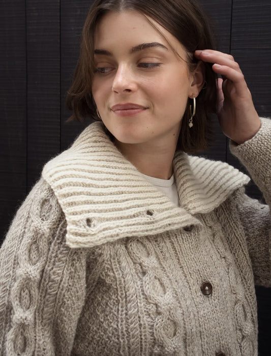 Cloe villatakki, luonnonharmaa
