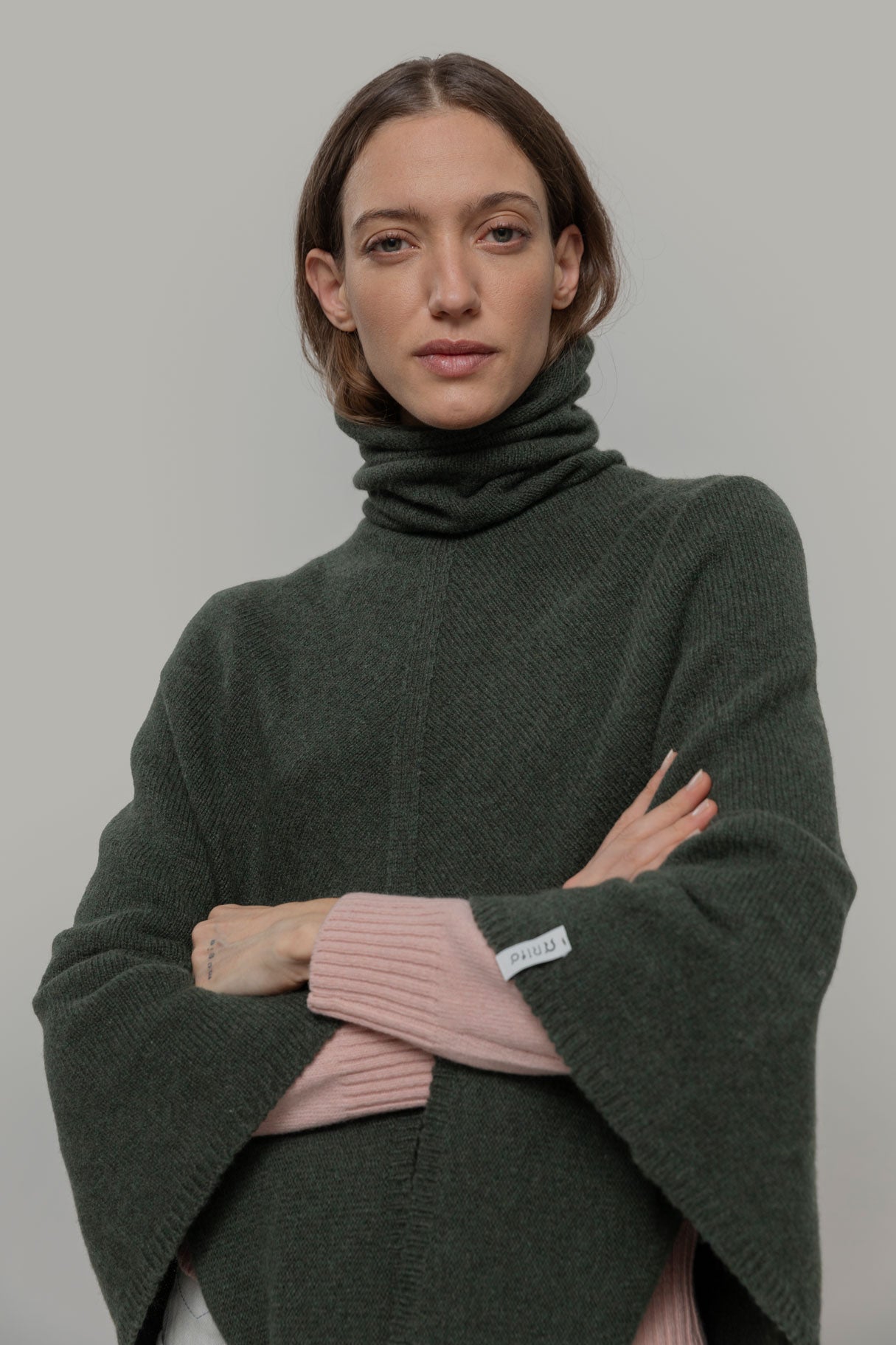 Kashmir poncho, vihreä