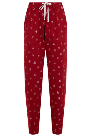 Sydän pyjama-asu, punainen