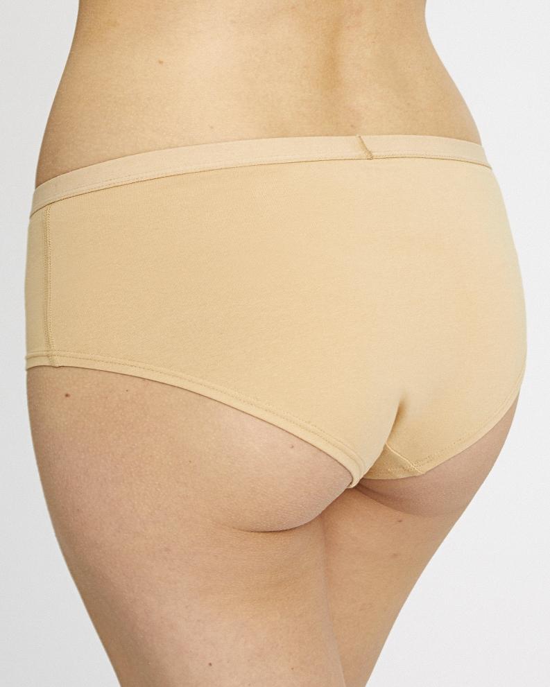 Luomualushousut, shortsimalli XS, L/XL - Beige